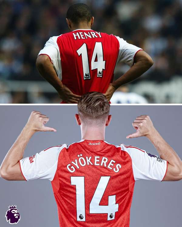 枪手14号战袍传承史：从海布里之王到新援约克雷斯